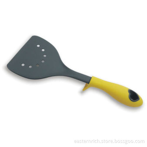 New design nylon pizza slotted turner with TPR handle